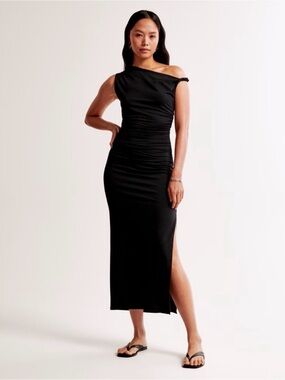 Abercrombie and Fitch Asymmetrical Knit Maxi Dress